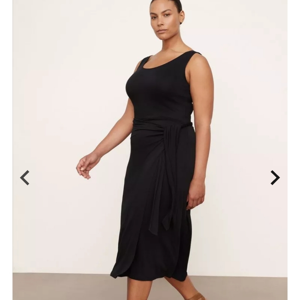 Vince. Scoop neck camisole wrap dress - Picture 7 of 7